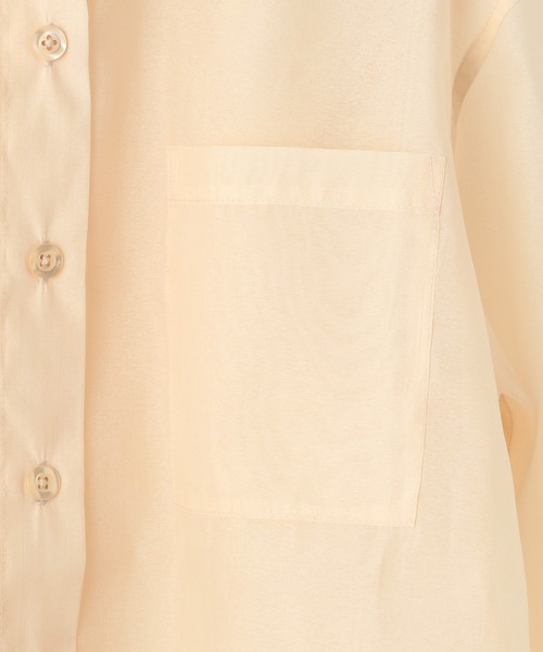 GLOBAL WORK（グローバルワーク）の「【AND YUA ANY】シアーシャツ×ロゴＴセット/943269（その他トップス・キッズ・ベージュ/ライトグリーン・150cm/160cm）」の21枚目の写真