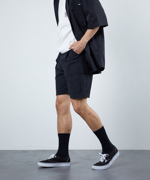 FRANKLIN & MARSHALL（フランクリンマーシャル）の「FRANKLIN ＆ MARSHALL/フランクリンマーシャル 別注 カーゴショーツ（カーゴパンツ・メンズ・ブラック/カーキ・マルチサイズ）」の2枚目の写真