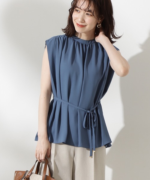 「N.（N. Natural Beauty Basic）」 ノースリーブブラウス MEDIUM ブルー レディース N.Natural Beauty Basic 「N.（N. Natural Basic