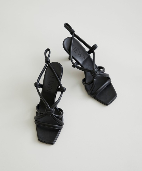 STUDIOUS SELECT（ステュディオスセレクト）の「【HEWN(ヒューン)】スクエアトゥスポンジサンダル75 (72101-03-1203)（サンダル・レディース・ブラック/ブラウン・23/24/23.5）」の2枚目の写真