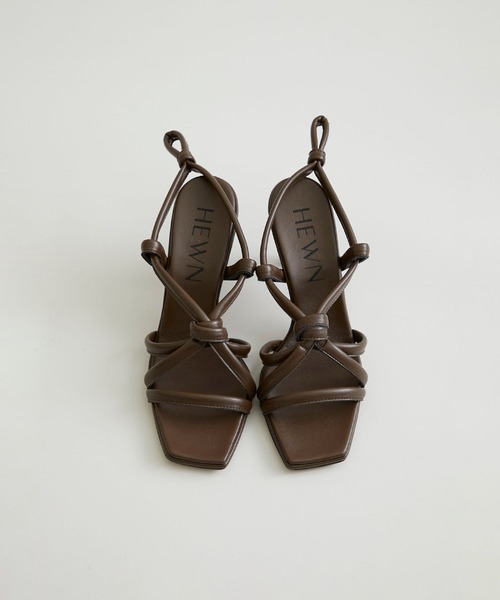 STUDIOUS SELECT（ステュディオスセレクト）の「【HEWN(ヒューン)】スクエアトゥスポンジサンダル75 (72101-03-1203)（サンダル・レディース・ブラック/ブラウン・23/24/23.5）」の4枚目の写真