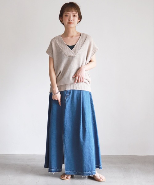SLOBE IENA（スローブイエナ）の「リネンコットンニットベスト