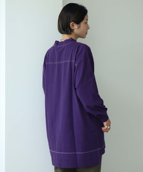 note et silence (ノートエシロンス)の「*◇ロッシェ天竺製品染 ハイネックロングプルオーバー(Tシャツ/カットソー・レディース・グリーン/ライトベージュ/ダークブラウン/パープル・FREE)」の20枚目の写真