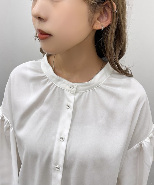 apres jour mignon(アプレジュールミニョン)の「2WAYオープンキーネックシャツ【ZOZOTOWN限定アイテム】【6PO】(シャツ/ブラウス・レディース・ブラック/オフホワイト/ダークブルー・フリー/X-LARGE)」の14枚目の写真