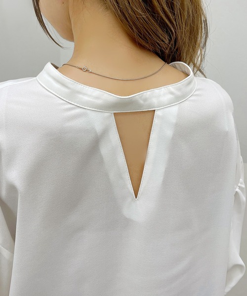 apres jour mignon(アプレジュールミニョン)の「2WAYオープンキーネックシャツ【ZOZOTOWN限定アイテム】【6PO】(シャツ/ブラウス・レディース・ブラック/オフホワイト/ダークブルー・フリー/X-LARGE)」の15枚目の写真