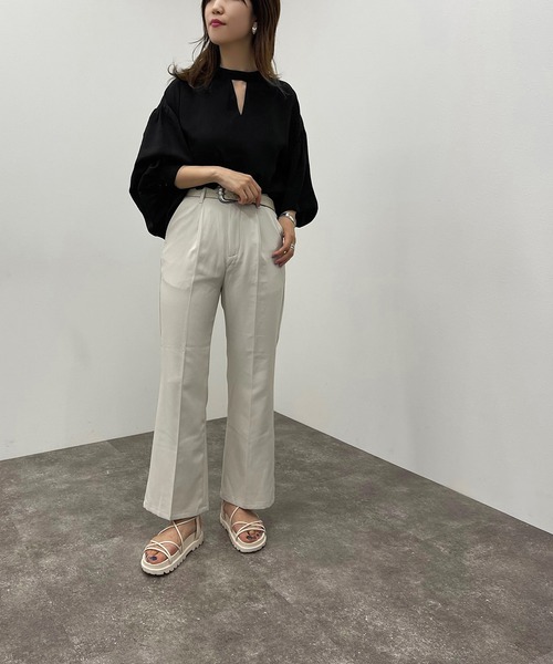 apres jour mignon(アプレジュールミニョン)の「2WAYオープンキーネックシャツ【ZOZOTOWN限定アイテム】【6PO】(シャツ/ブラウス・レディース・ブラック/オフホワイト/ダークブルー・フリー/X-LARGE)」の20枚目の写真