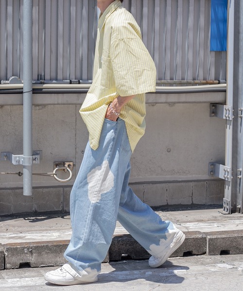 Perushu（ペルーシュ）の「サマーストライプルーズシャツ（シャツ/ブラウス・メンズ・ライトブルー/イエロー/ライトグリーン/ライトピンク・MEDIUM/LARGE）」の19枚目の写真