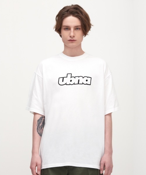 URBANAGE（アーバンエイジ）の「【URBANAGE 】ラインUBNAオーバーティーシャツ / Line UBNA Over T-Shirt (4 Colors)（Tシャツ/カットソー・レディース・ホワイト/ブラック/ブルー/パープル・MEDIUM/LARGE）」の2枚目の写真