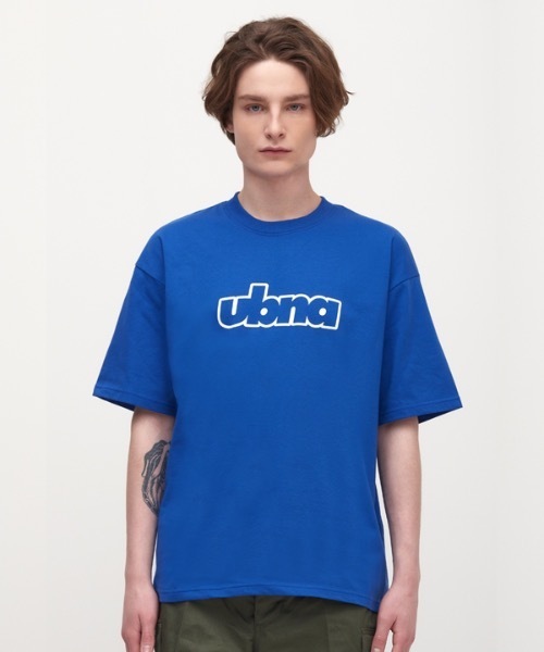URBANAGE（アーバンエイジ）の「【URBANAGE 】ラインUBNAオーバーティーシャツ / Line UBNA Over T-Shirt (4 Colors)（Tシャツ/カットソー・レディース・ホワイト/ブラック/ブルー/パープル・MEDIUM/LARGE）」の4枚目の写真