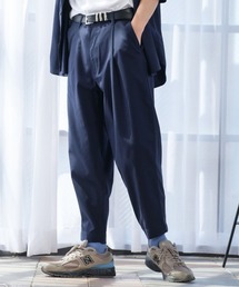 improves | 麻レーヨン アンクルカット ワイド テーパードパンツ セットアップ対応(スラックス)