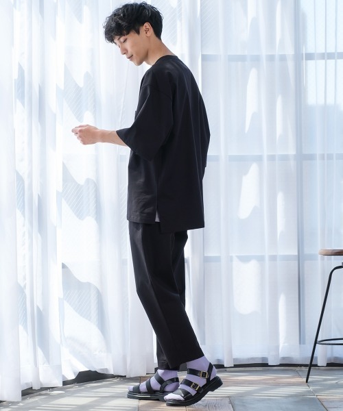 improves（インプローブス）の「麻レーヨン アンクルカット ワイド テーパードパンツ セットアップ対応（スラックス・メンズ・ライトグレー/ブラック/ネイビー/カーキ/ライトベージュ/キナリ・MEDIUM/LARGE）」の16枚目の写真
