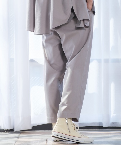 improves（インプローブス）の「麻レーヨン アンクルカット ワイド テーパードパンツ セットアップ対応（スラックス・メンズ・ライトグレー/ブラック/ネイビー/カーキ/ライトベージュ/キナリ・MEDIUM/LARGE）」の19枚目の写真