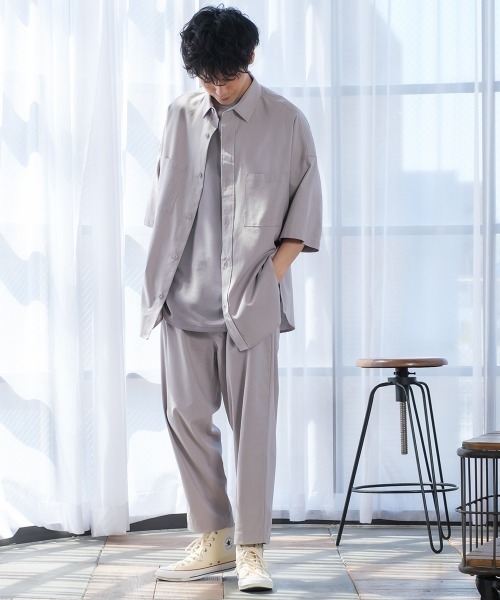 improves（インプローブス）の「麻レーヨン アンクルカット ワイド テーパードパンツ セットアップ対応（スラックス・メンズ・ライトグレー/ブラック/ネイビー/カーキ/ライトベージュ/キナリ・MEDIUM/LARGE）」の20枚目の写真