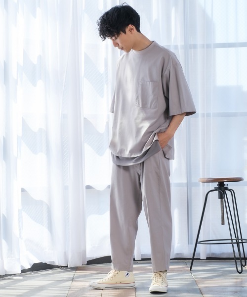 improves（インプローブス）の「麻レーヨン アンクルカット ワイド テーパードパンツ セットアップ対応（スラックス・メンズ・ライトグレー/ブラック/ネイビー/カーキ/ライトベージュ/キナリ・MEDIUM/LARGE）」の21枚目の写真