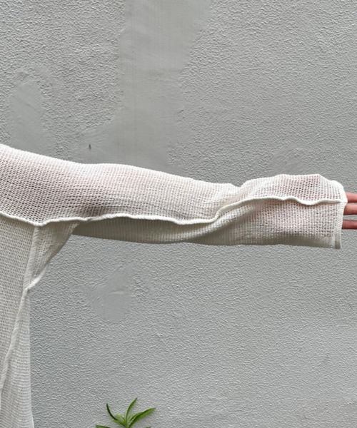 CAPRICIEUX LE'MAGE（カプリシューレマージュ）の「コットンネットバックカシュワンピース（ワンピース・レディース・オフホワイト/チャコールグレー・FREE）」の20枚目の写真