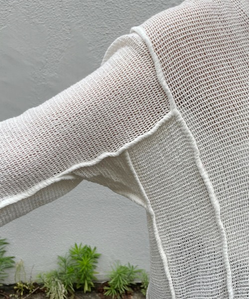 CAPRICIEUX LE'MAGE（カプリシューレマージュ）の「コットンネットバックカシュワンピース（ワンピース・レディース・オフホワイト/チャコールグレー・FREE）」の19枚目の写真