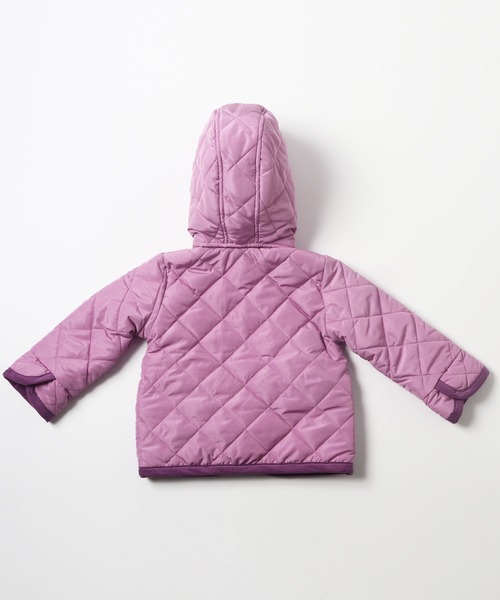 KP（ケーピー）の「mimiちゃんオレンジレストランプリント裏地付き中綿キルトジャケット(90cm)（ナイロンジャケット・キッズ・ブルー系その他/パープル系その他・90cm）」の3枚目の写真