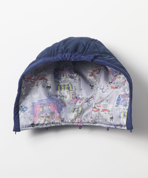 KP（ケーピー）の「mimiちゃんオレンジレストランプリント裏地付き中綿キルトジャケット(90cm)（ナイロンジャケット・キッズ・ブルー系その他/パープル系その他・90cm）」の6枚目の写真