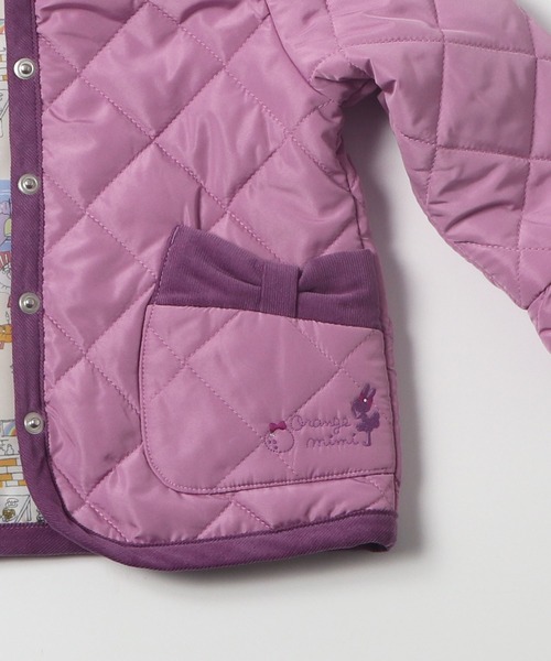 KP（ケーピー）の「mimiちゃんオレンジレストランプリント裏地付き中綿キルトジャケット(90cm)（ナイロンジャケット・キッズ・ブルー系その他/パープル系その他・90cm）」の11枚目の写真
