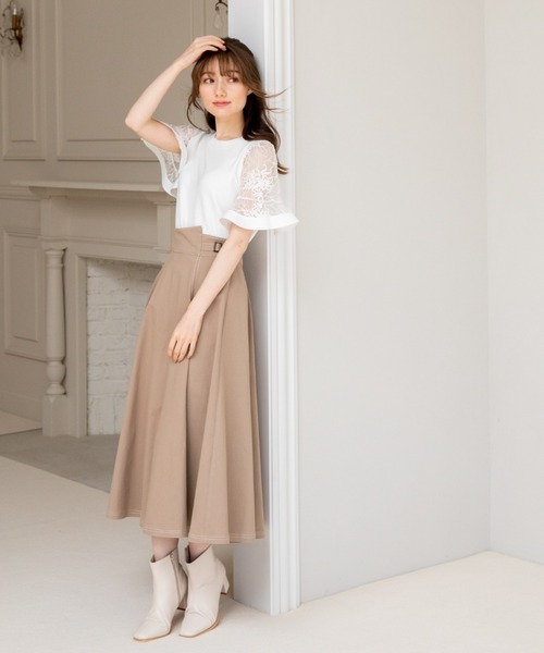 スカート Mischバックル付きデニムスカート デニムスカート Misch Masch ミッシュマッシュ のファッション