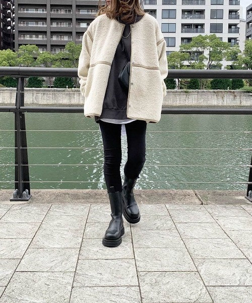 Re:EDIT(リエディ)の「ノーカラーコート(ノーカラーコート・レディース・アイボリー・LARGE)」の11枚目の写真