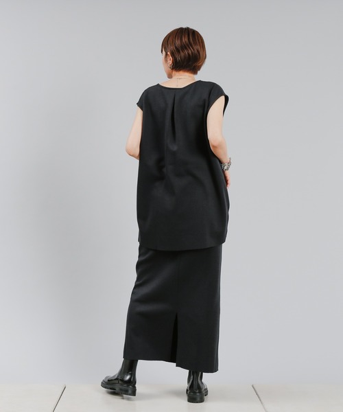 DouDou（ドゥドゥ）の「SET UP カットソースカート（スカート・レディース・ブラック/オフホワイト/ボルドー・FREE）」の20枚目の写真