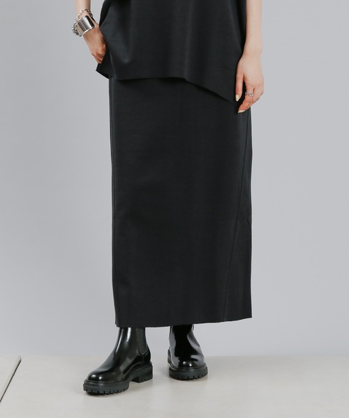 DouDou（ドゥドゥ）の「SET UP カットソースカート（スカート・レディース・ブラック/オフホワイト/ボルドー・FREE）」の22枚目の写真