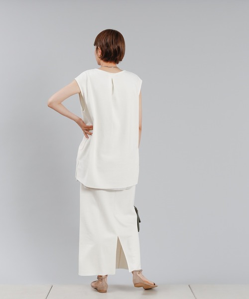 DouDou（ドゥドゥ）の「SET UP カットソースカート（スカート・レディース・ブラック/オフホワイト/ボルドー・FREE）」の9枚目の写真