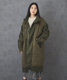ナイロン中綿キルトミリタリーコートユニセックス