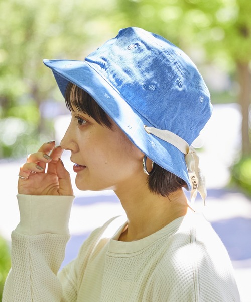 EDWIN（エドウィン）の「【EDWIN】ロゴ刺繍バケットハット（ハット・レディース・ブラック/ベージュ/ネイビー・フリー）」の3枚目の写真
