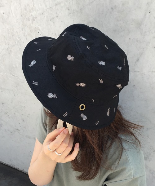 EDWIN（エドウィン）の「【EDWIN】ロゴ刺繍バケットハット（ハット・レディース・ブラック/ベージュ/ネイビー・フリー）」の7枚目の写真