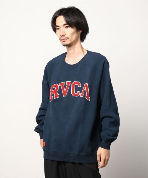 RVCA(ルーカ)の「【WEB限定アイテム】ムラサキスポーツ別注 RVCA/ルーカ カレッジ風 アーチロゴ スウェット BB042-042(スウェット・メンズ・ブラック/ネイビー/カーキ・S/M/L)」の12枚目の写真