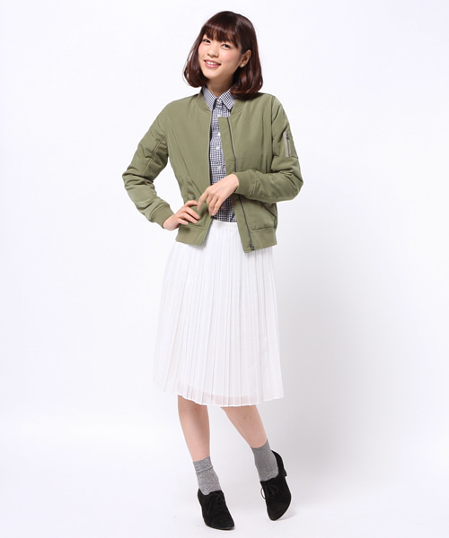 DISCOAT(ディスコート)の「【Discoat】MA-1(ブルゾン・レディース・カーキ/ネイビー・LARGE/MEDIUM)」の6枚目の写真