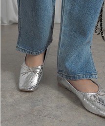 minia | トゥステッチフラットパンプス　◆(パンプス)