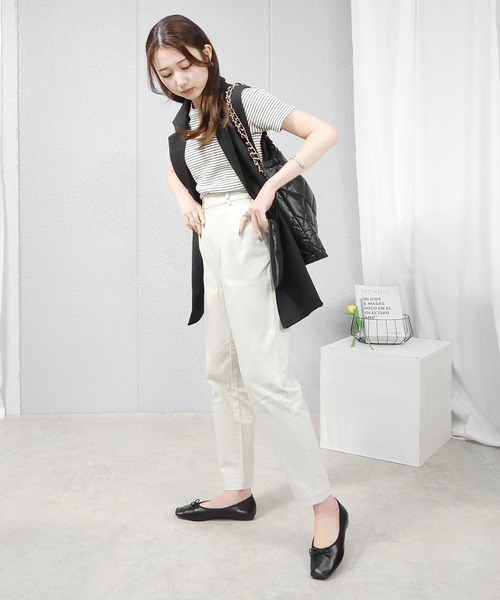 minia（ミニア）の「トゥステッチフラットパンプス　◆（パンプス・レディース・ブラック/ブラック系1/アイボリー/ホワイト系1/ブラウン系1/ピンク系1/レオパード/グリーン/シルバー/ホワイト/パープル/ゴールド/シルバー系1・S/LL/L/M）」の17枚目の写真