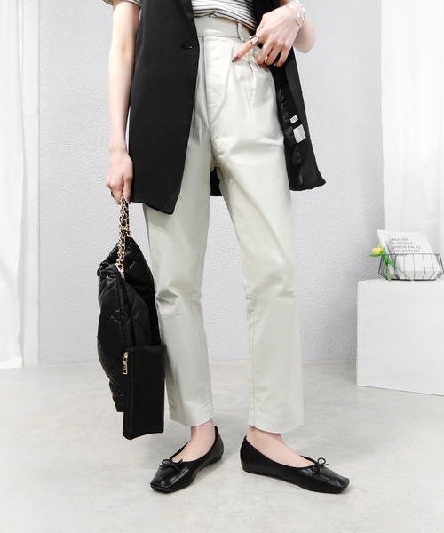 minia（ミニア）の「トゥステッチフラットパンプス　◆（パンプス・レディース・ブラック/ブラック系1/アイボリー/ホワイト系1/ブラウン系1/ピンク系1/レオパード/グリーン/シルバー/ホワイト/パープル/ゴールド/シルバー系1・S/LL/L/M）」の16枚目の写真