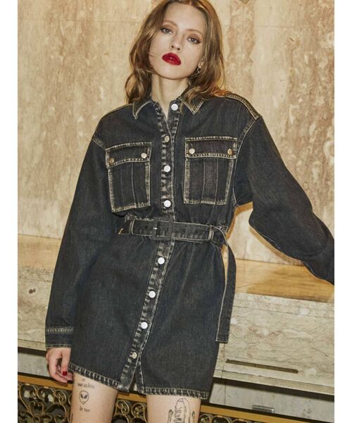 jouetie（ジュエティ）の「フロントボタンミニワンピース（ワンピース・レディース・ブラック/レッド/インディゴブルー/クリア・MEDIUM）」の19枚目の写真