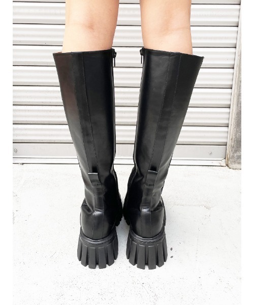 ENVYM(アンビー)の「トラックソールロングブーツ(ブーツ・レディース・ブラック・22.5cm/23.5cm/24.5cm)」の6枚目の写真