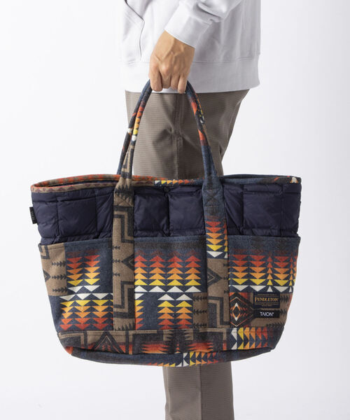 PENDLETON（ペンドルトン）の「【TAION】×【PENDLETON】コンビネーショントート #PDT-TON-213003（トートバッグ・メンズ・ホワイト系その他4/ブラック系その他3/ベージュ系その他3/グリーン系その他3/ブルー系その他7/レッド系その他3・FREE）」の7枚目の写真