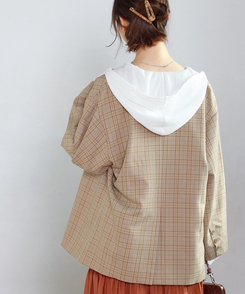 Crisp(クリスプ)の「オーバーテーラードジャケット(テーラードジャケット・レディース・ブラウン/カーキ・FREE)」の5枚目の写真