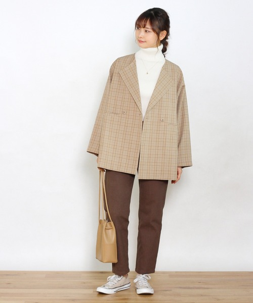 Crisp(クリスプ)の「オーバーテーラードジャケット(テーラードジャケット・レディース・ブラウン/カーキ・FREE)」の11枚目の写真