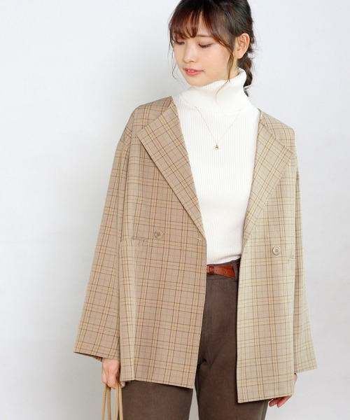 Crisp(クリスプ)の「オーバーテーラードジャケット(テーラードジャケット・レディース・ブラウン/カーキ・FREE)」の22枚目の写真