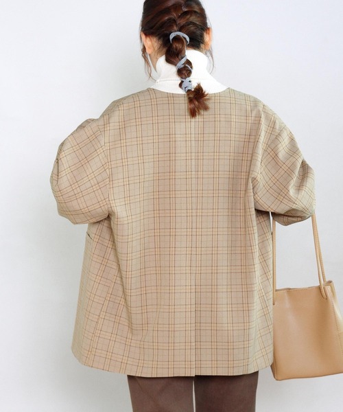 Crisp(クリスプ)の「オーバーテーラードジャケット(テーラードジャケット・レディース・ブラウン/カーキ・FREE)」の17枚目の写真