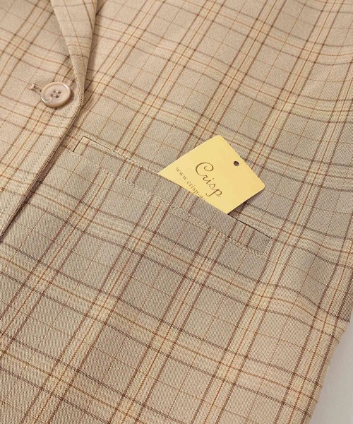 Crisp(クリスプ)の「オーバーテーラードジャケット(テーラードジャケット・レディース・ブラウン/カーキ・FREE)」の13枚目の写真