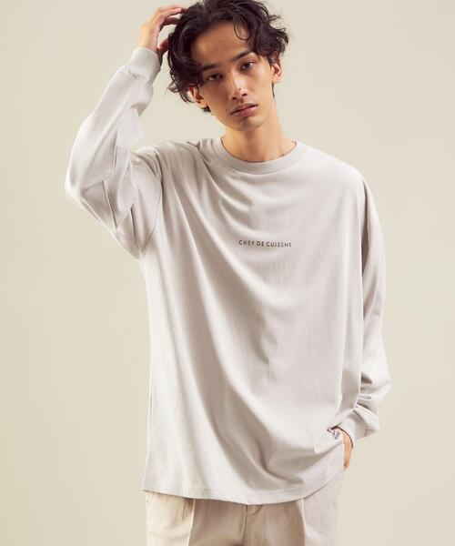 green label relaxing（グリーンレーベルリラクシング）の「＜green label relaxing＞レタードプリント クルーネック 長袖 カットソー（Tシャツ/カットソー・メンズ・ターコイズブルー/ライトグレー/ブラック・S/XL/M/L）」の3枚目の写真