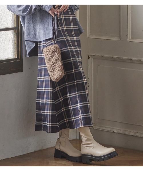 KOBE LETTUCE（コウベレタス）の「トラックソールストレッチミドルブーツ（ブーツ・レディース・ブラック/ブラウン/ライトベージュ・LL/S/M/L）」の9枚目の写真