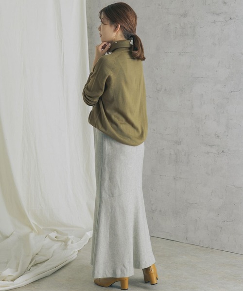 URBAN RESEARCH ROSSO（アーバンリサーチロッソ）の「ホールデザインタートルニット（ニット/セーター・レディース・グレー系その他/ブラック/イエロー系その他/アイボリー/ブラウン系その他・FREE）」の12枚目の写真