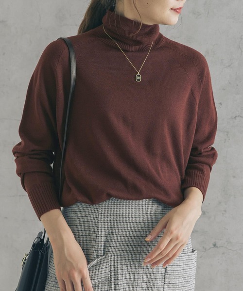 URBAN RESEARCH ROSSO（アーバンリサーチロッソ）の「ホールデザインタートルニット（ニット/セーター・レディース・グレー系その他/ブラック/イエロー系その他/アイボリー/ブラウン系その他・FREE）」の15枚目の写真