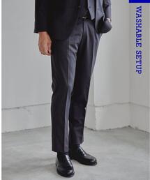 WORK TRIP OUTFITS GREEN LABEL RELAXING | WTO TWPU サージ無地マジコンスリムNP スーツパンツ -ウォッシャブル・防シワ・ストレッチ-(スーツパンツ)