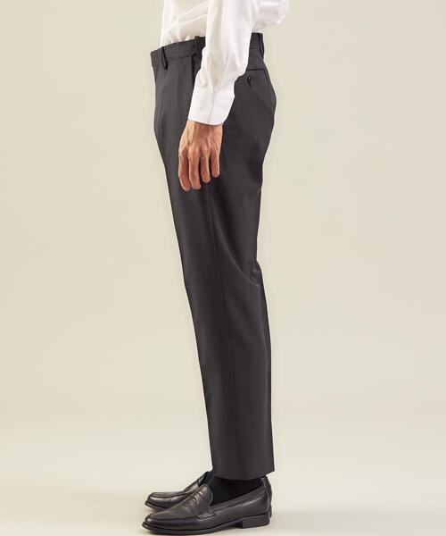 WORK TRIP OUTFITS GREEN LABEL RELAXING(ワークトリップアウトフィッツグリーンレーベル リラクシング)の「WTO TWPUサージ無地マジコンスリム スーツパンツ -ウォッシャブル・防シワ・ストレッチ- **(スーツパンツ・メンズ・ネイビー/ダークグレー/ブラック・S/76/XXS/70/L/84/M/80/XL/88/XS/72)」の5枚目の写真